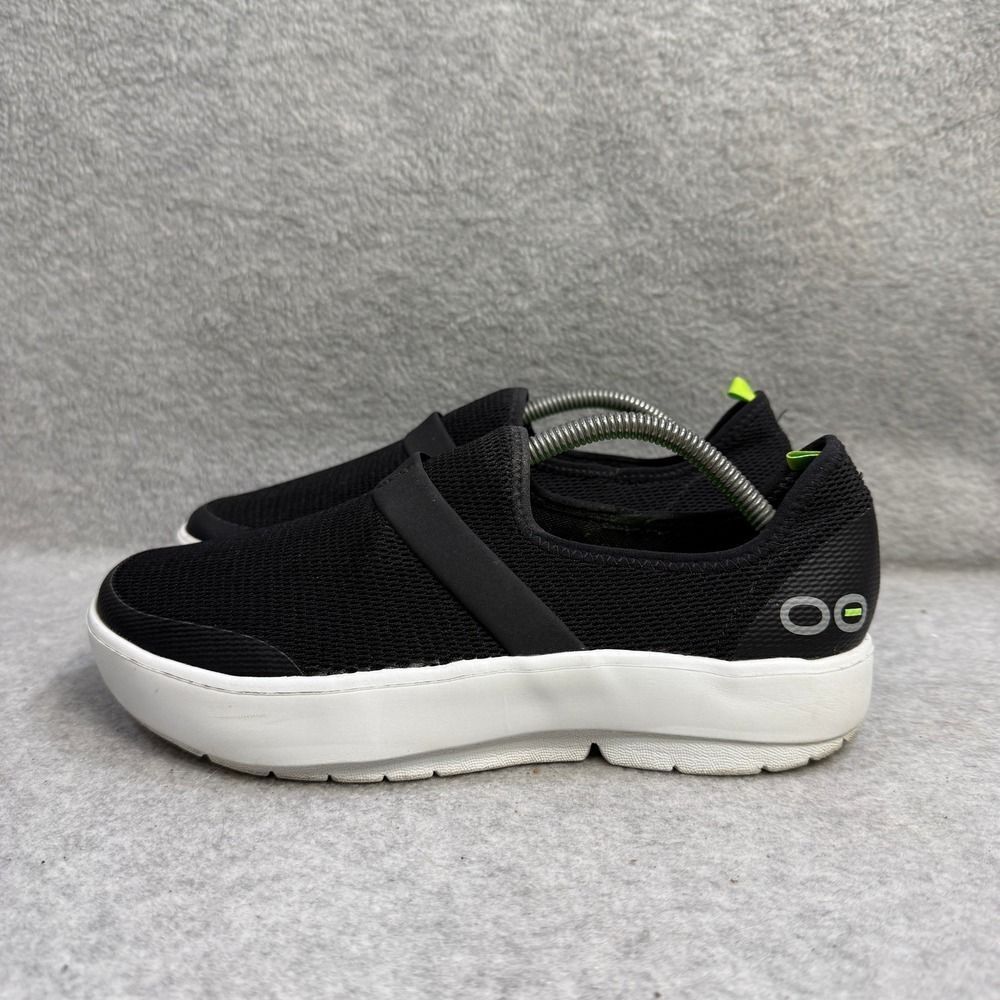 OOFOS OOahh Sport Slide Black Comfort Recovery Sneakers Women's Size 7